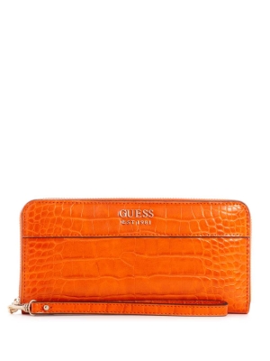 GUESS Katey Zip-Around Women's Crossbodies Orange | UK9217OXK