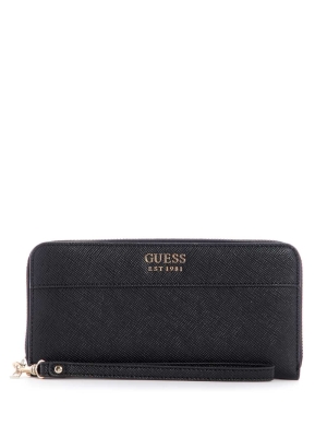 GUESS Katey Zip-Around Women's Wallets Black | UK7341WRJ