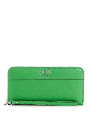 GUESS Katey Zip-Around Women's Wallets Green | UK6345TOH