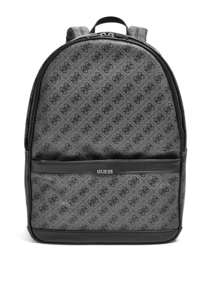 GUESS Kevin Logo-Print Women's Backpacks Black | UK0712FGX