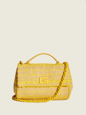 GUESS Kimi Small Convertible Women's Crossbodies Yellow | UK5327OEH