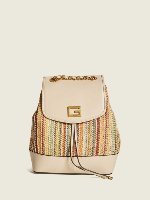 GUESS Kimi Women's Backpacks Light Beige | UK8526QCL