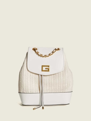 GUESS Kimi Women's Backpacks White | UK4635SZL