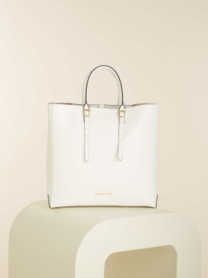 GUESS Lady Luxe Leather Women's Totes White | UK8347QAI