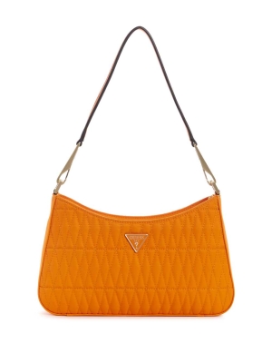 GUESS Layla Women's Shoulder Bags Orange | UK7180PSY