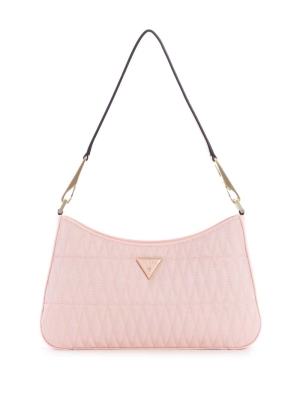 GUESS Layla Women's Shoulder Bags Pink | UK9653WHA