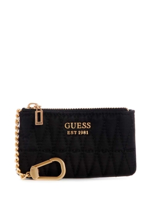 GUESS Layla Zip Pouch Women's Wallets Black | UK5328DEP