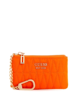 GUESS Layla Zip Pouch Women's Wallets Orange | UK3956BYA