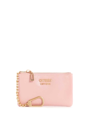 GUESS Layla Zip Pouch Women's Wallets Pink | UK0296PFN