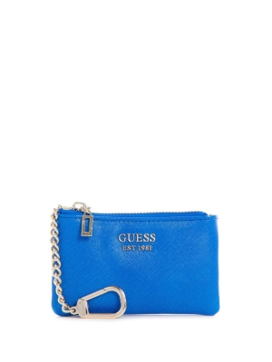 GUESS Layla Zip Pouch Women's Wallets Royal | UK1630LMC