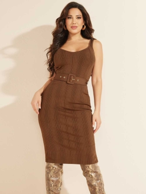 GUESS Leon Women's Dresses Brown | UK1807YGA