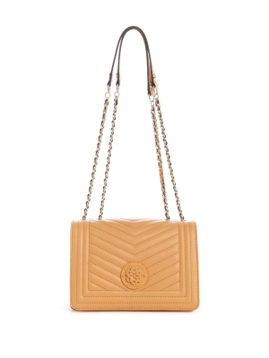 GUESS Lida Convertible Women's Crossbodies Apricot | UK5039PYZ