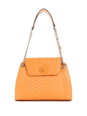 GUESS Lida Convertible Women's Satchels Apricot | UK5903TYJ