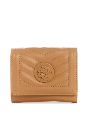 GUESS Lida Trifold Women's Wallets Beige | UK5801GQM