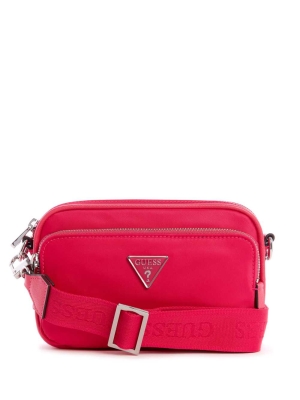 GUESS Little Bay Camera Women's Crossbodies Fuchsia | UK3280MTF