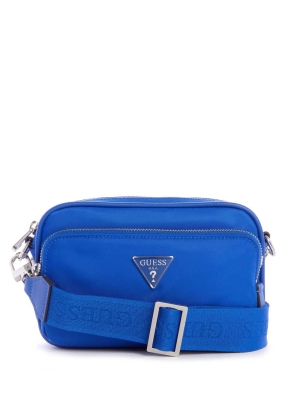 GUESS Little Bay Camera Women's Crossbodies Blue | UK4025XMJ