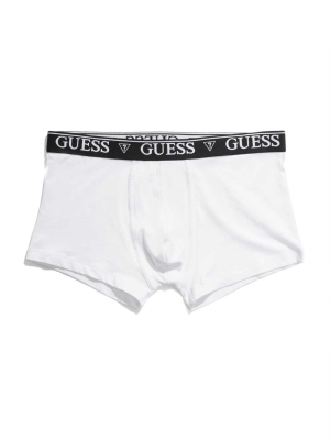 GUESS Logo Band Boxer Briefs Men's Underwear White | UK3079BNH