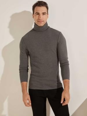 GUESS Mateo Turtleneck Men's T-Shirts Dark Grey | UK8243FGA