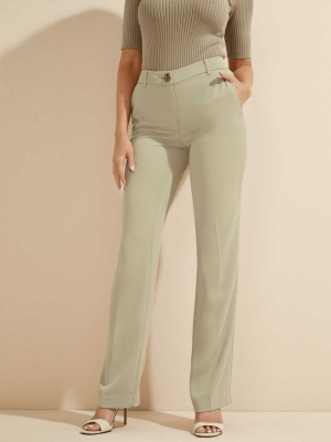 GUESS Maya Wide-Leg Genesis Women's Pants Mint | UK7169CSE