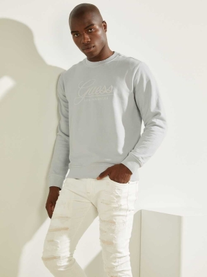 GUESS Melvyn Pullover Men's Sweatshirt White | UK0934ZBM