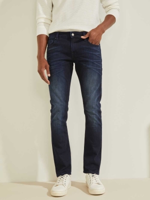 GUESS Miami Super Skinny Men's Jeans Deep Blue | UK8650KUN