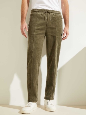 GUESS Myron Corduroy Men's Pants Olive | UK9470UQD