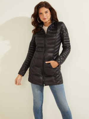 GUESS Natasha Packable Down Women's Jackets Black | UK9407SYV