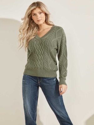 GUESS Noemi Cable Knit Women's Sweaters Multicolor | UK8193XDE