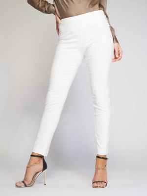 GUESS Olivia Skinny Women's Pants Cream | UK4758WLD