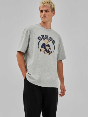 GUESS Originals Bear Men's T-Shirts Light Grey | UK0245KCE