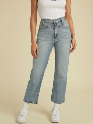 GUESS Originals Cropped Mom Women's Jeans Light Wash | UK3607BHO