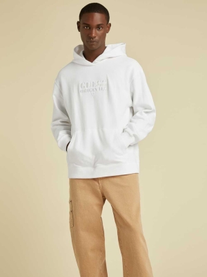 GUESS Originals Kit Logo Men's Hoodies White | UK8753XGV