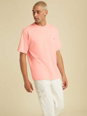 GUESS Originals Kit Pocket Men's T-Shirts Pink | UK0369HGN