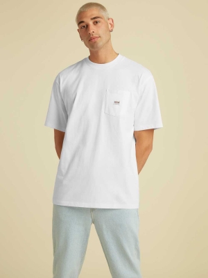 GUESS Originals Kit Pocket Men's T-Shirts White | UK5948CBK