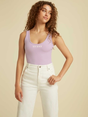 GUESS Originals Kit Women's Bodysuit Light Purple | UK6879MOT