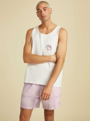 GUESS Originals Logo Men's Tank Top White | UK7153OBM