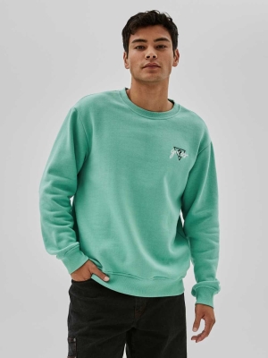 GUESS Originals x Anna Nicole Smith Men's Sweatshirt Green Blue | UK0736LJE