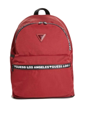 GUESS Quarto Nylon Women's Backpacks Burgundy | UK3925GOK