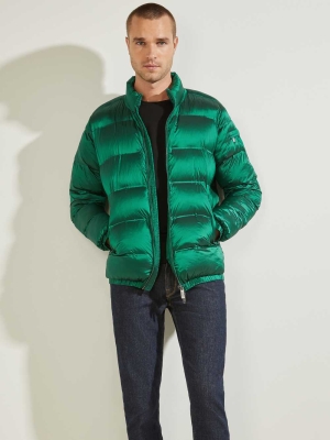 GUESS Quilted Puffer Men's Jackets Green | UK6734TYG