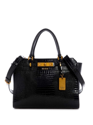 GUESS Raffie Carryall Women's Crossbodies Black | UK5293YAD