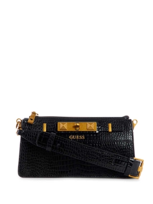 GUESS Raffie Mini Women's Crossbodies Black | UK8917GXK