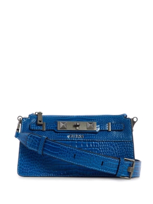 GUESS Raffie Mini Women's Crossbodies Royal | UK0164DOY