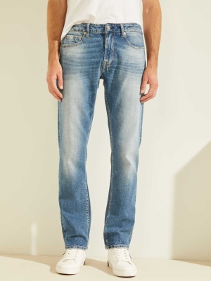 GUESS Regular Straight Faded Men's Jeans Wash | UK8037QTC