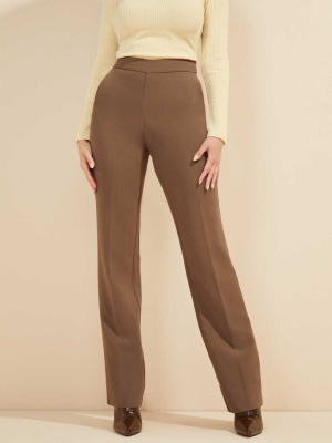 GUESS Sally Women's Pants Coffee | UK2863ZET