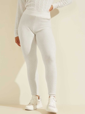 GUESS Serena Women's Leggings Cream White | UK9423HRT