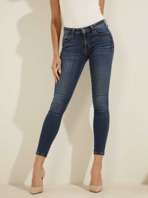 GUESS Sexy Curve Mid-Rise Skinny Women's Jeans Wash | UK1275CGE