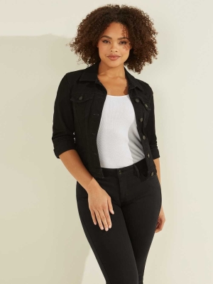 GUESS Sexy Trucker Women's Jackets Black | UK5923ELO