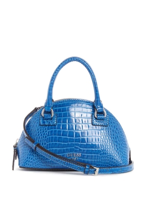 GUESS Shilah Small Dome Women's Crossbodies Blue | UK1690CNI