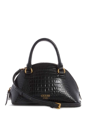 GUESS Shilah Small Dome Women's Crossbodies Black | UK2751INP