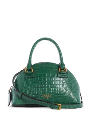 GUESS Shilah Small Dome Women's Crossbodies Green | UK3847EBG